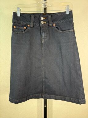 Red Engine Cinder Y2K Black Denim Stretch Jean Skirt Size 27
